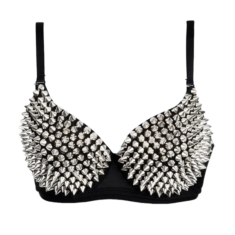 New Underwear Bras Newest Sexy Lingerie Women'S Rhinestone Cover Bra Top Silver Plunge Wire Free Bralete Fashion Sequined
