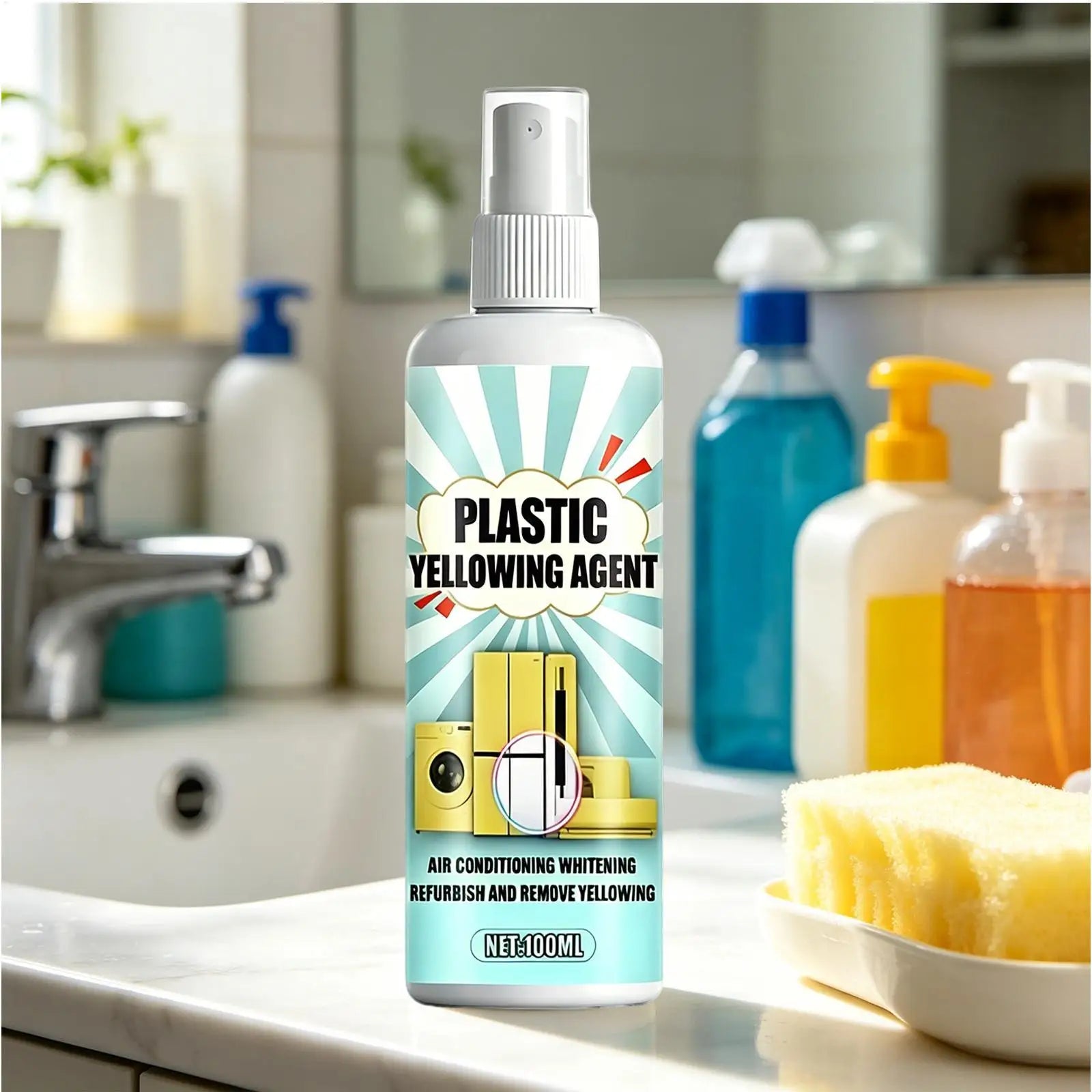 100ml Plastic Remove Yellowing Cleaning Agent Air Conditioning Washing Machine Renovation Anti Oxidation Appliances Remove