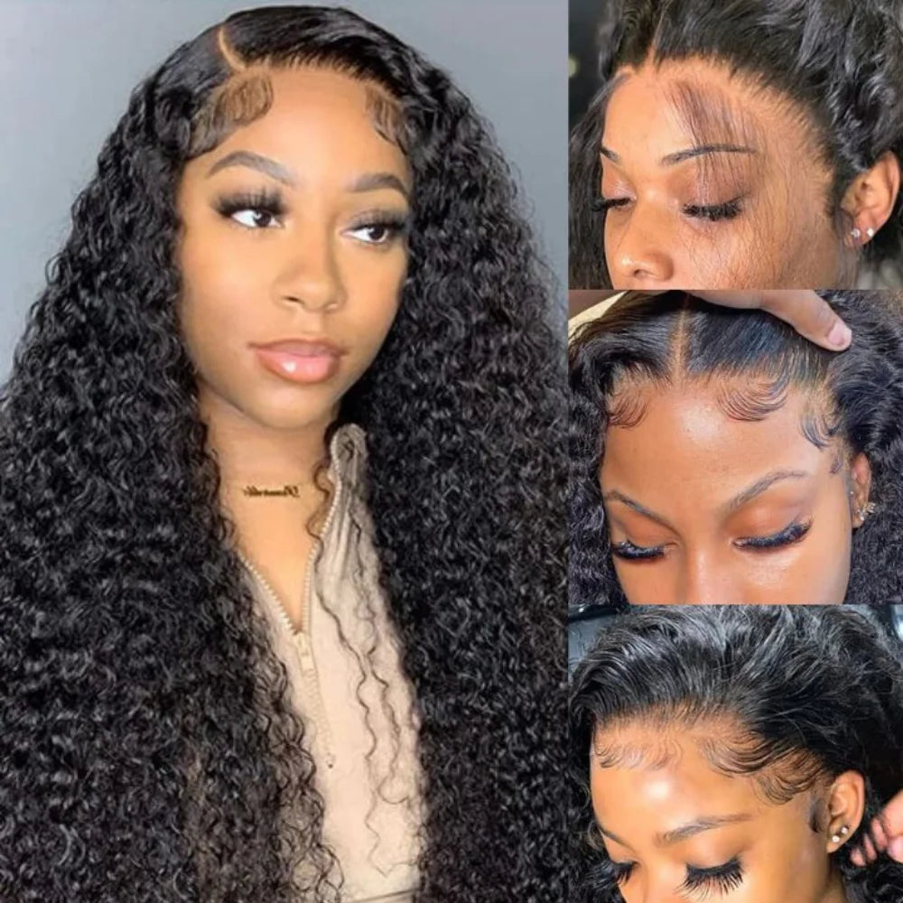 Natural Deep Wave Human Hair Wigs 40 Inch Extra Long 13x4 13x6 HD Lace Frontal Design 250 Density Voluminous Tangle Free Durable Hair Wigs