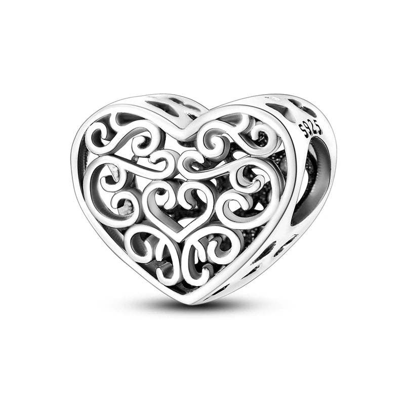 925 Sterling Silver Charms Beads Pendant Tree of Life Dog Elephant Love Heart Charm Fit Original Bracelet DIY Women Jewelry Gift