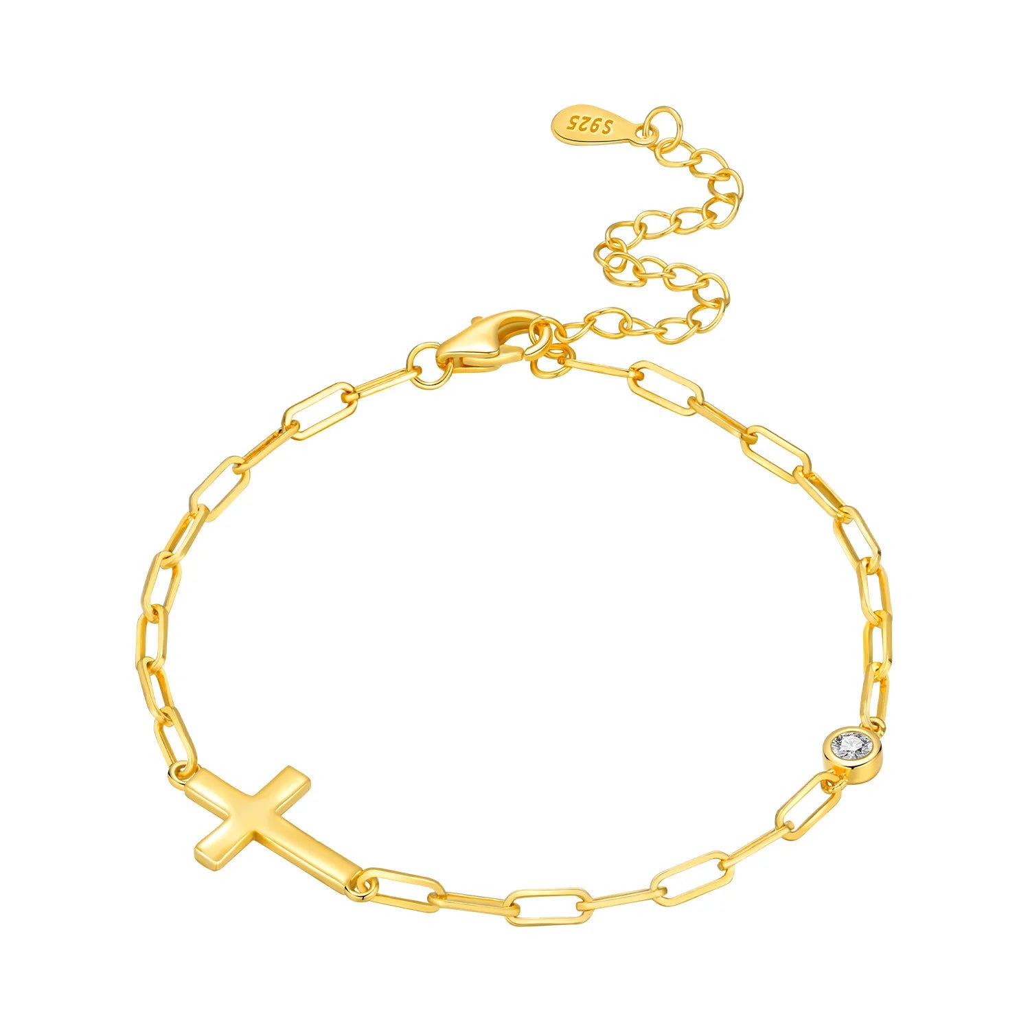 Original 925 Sterling Silver Zirconia Tennis Chain Bracelet for Women Adjustable Gold Color Hot Sale Ideal Birthday Party Gifts