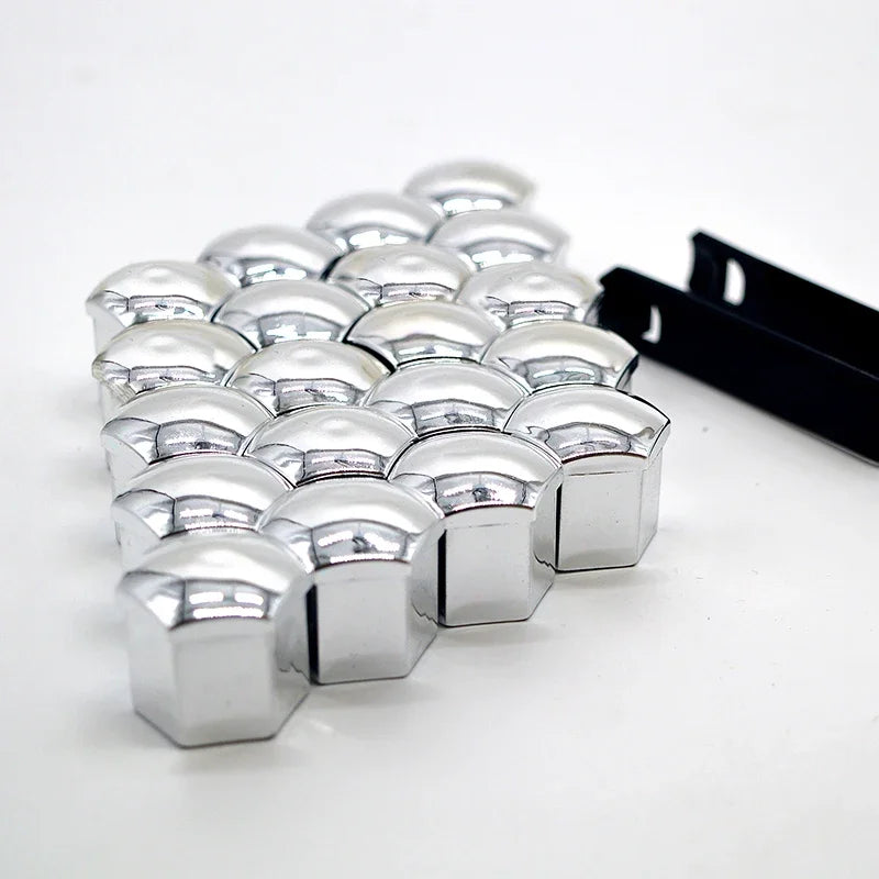 20 Pcs Car Wheel Nut Caps 17mm/19mm/21mm Auto Hub Screw Cover Black Plastic Anti Dust Car Wheel Nut Bolt Covers Tire Accessories
