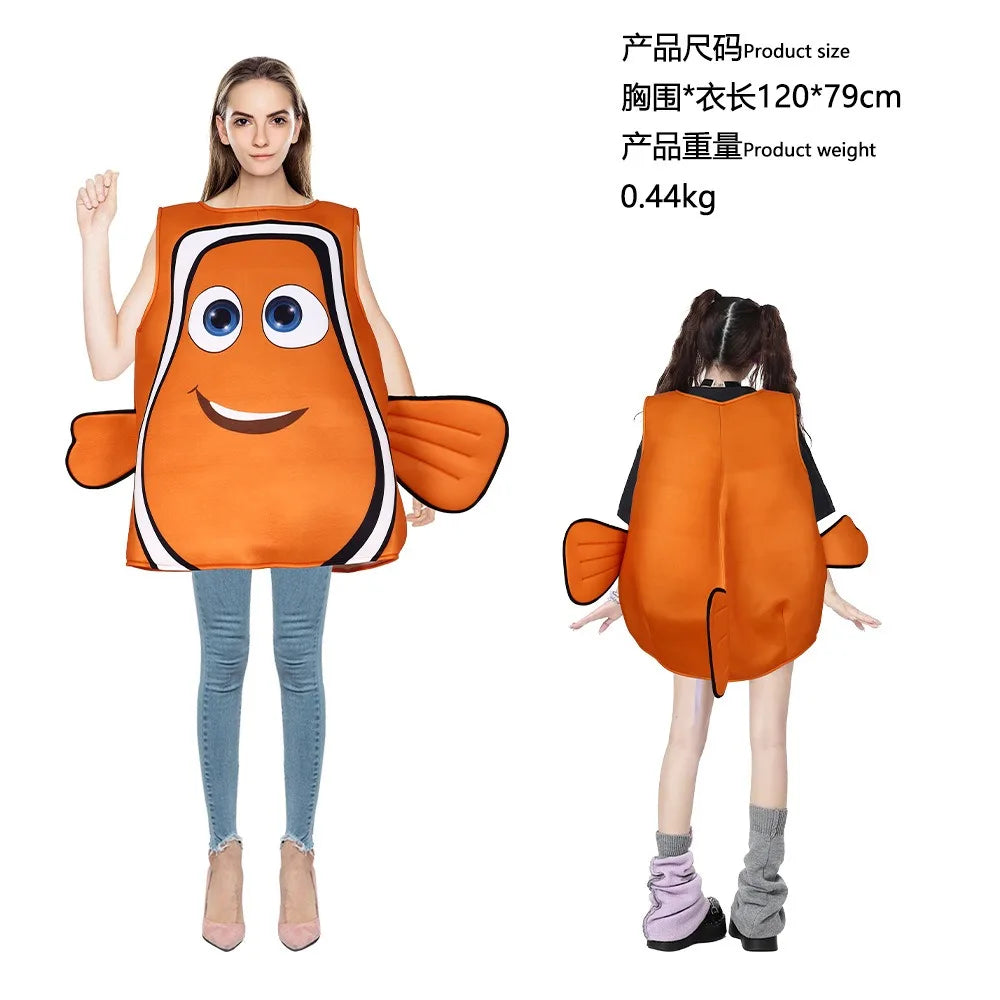 Find Nemo Clownfish Cospaly Costume Adult Anime Nemo And Dory Clown Fish Cosplay Halloween Christmas Party Funny Sponge Costume