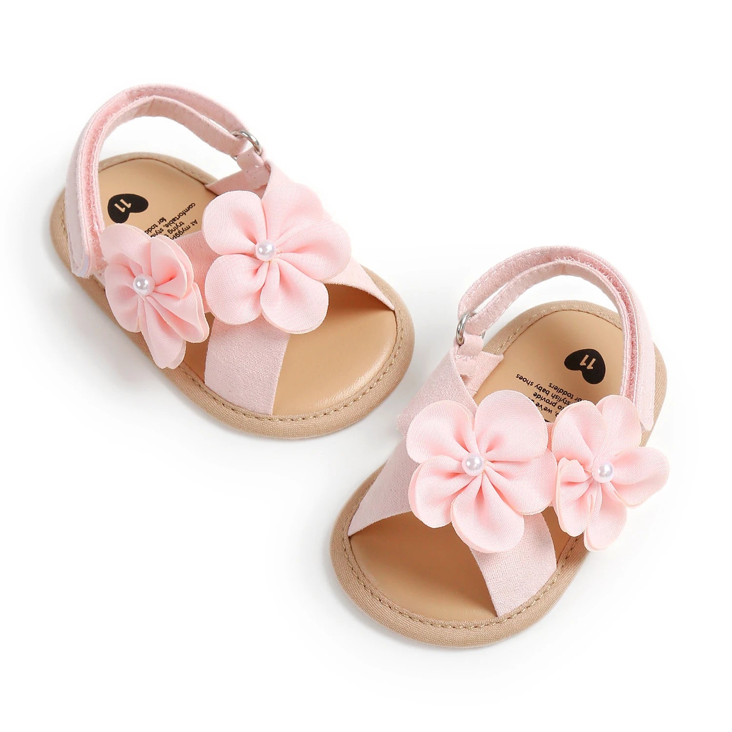 Baby Summer Sandals, PU Non-Slip Soles, Soft Flat Shoes for Infants, Suitable for Learning to Walk Indoors and Outdoors.