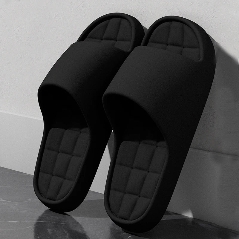 Man Fashion Slippers Solid Beach Sandals Summer Non Slip Lightweight Soft Unisex Slides Women Outdoor Indoor House Shoes