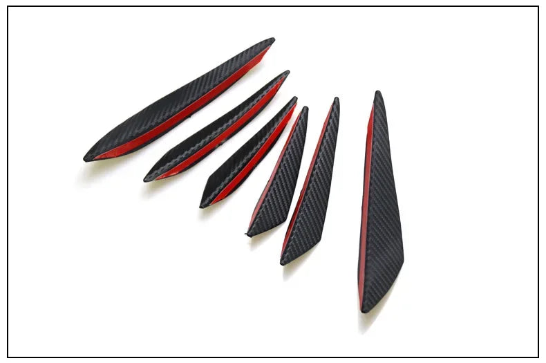 Hot Sale 6pcs/set Decoration Diffuser Splitter Fin Body Spoiler Canard Valence Chin Car Tuning Canard Universal Front Bumper Lip