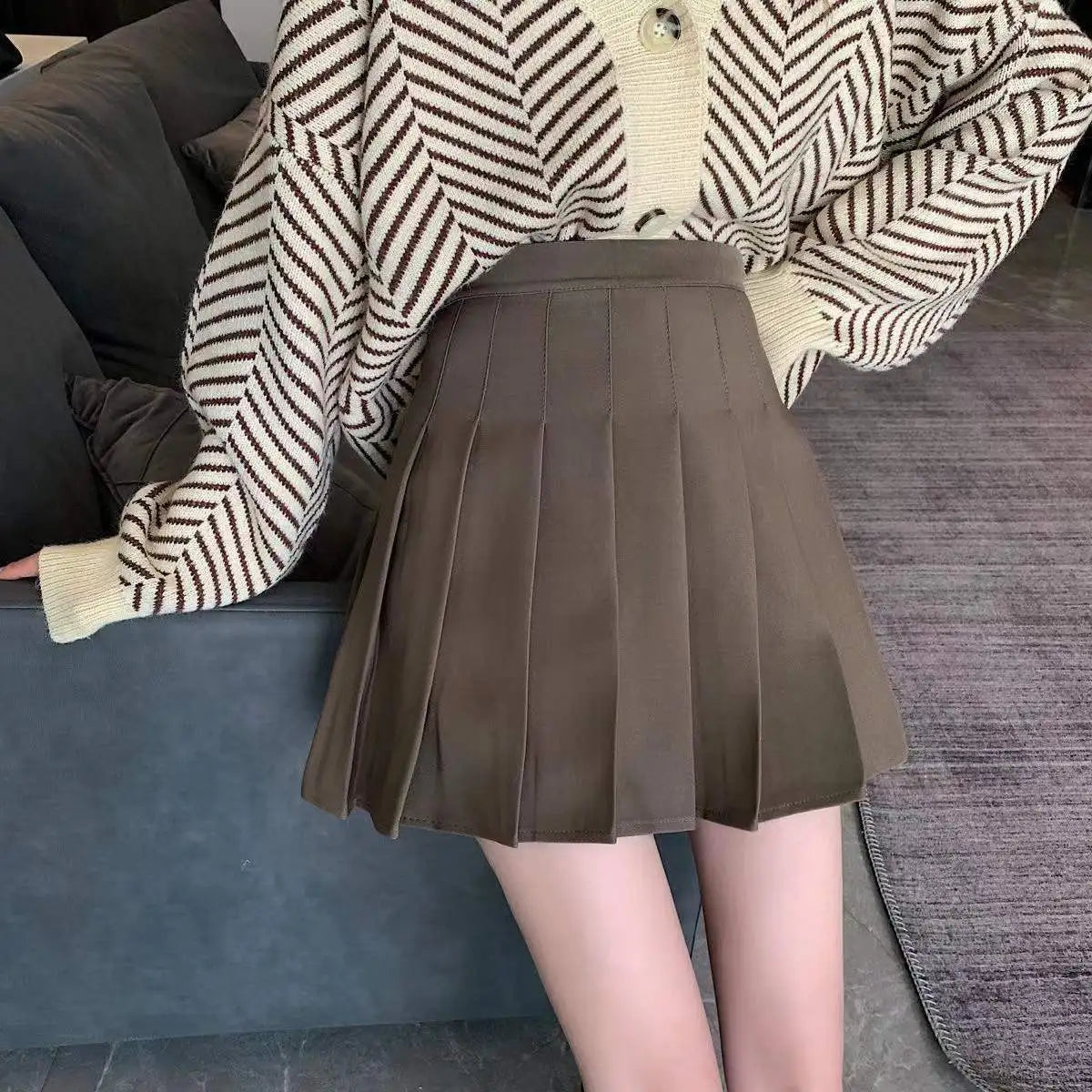 2025 High Waist Skirt Womem Solid Black Preppy Pleated Mini Skirt Summer Fashion Korean A-Line Short Skirt Girl Y2k Cute Skirt