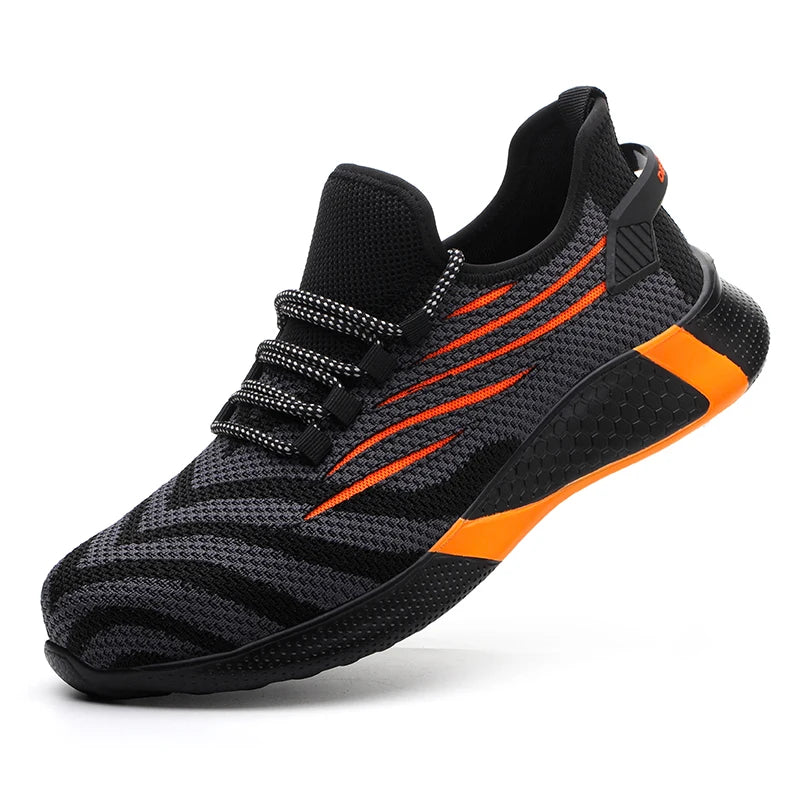 Men Work Safety Shoes Anti-puncture Protective Shoes Men Indestructible Work Shoes Men Boots Lightweight Breathable Safety Boots