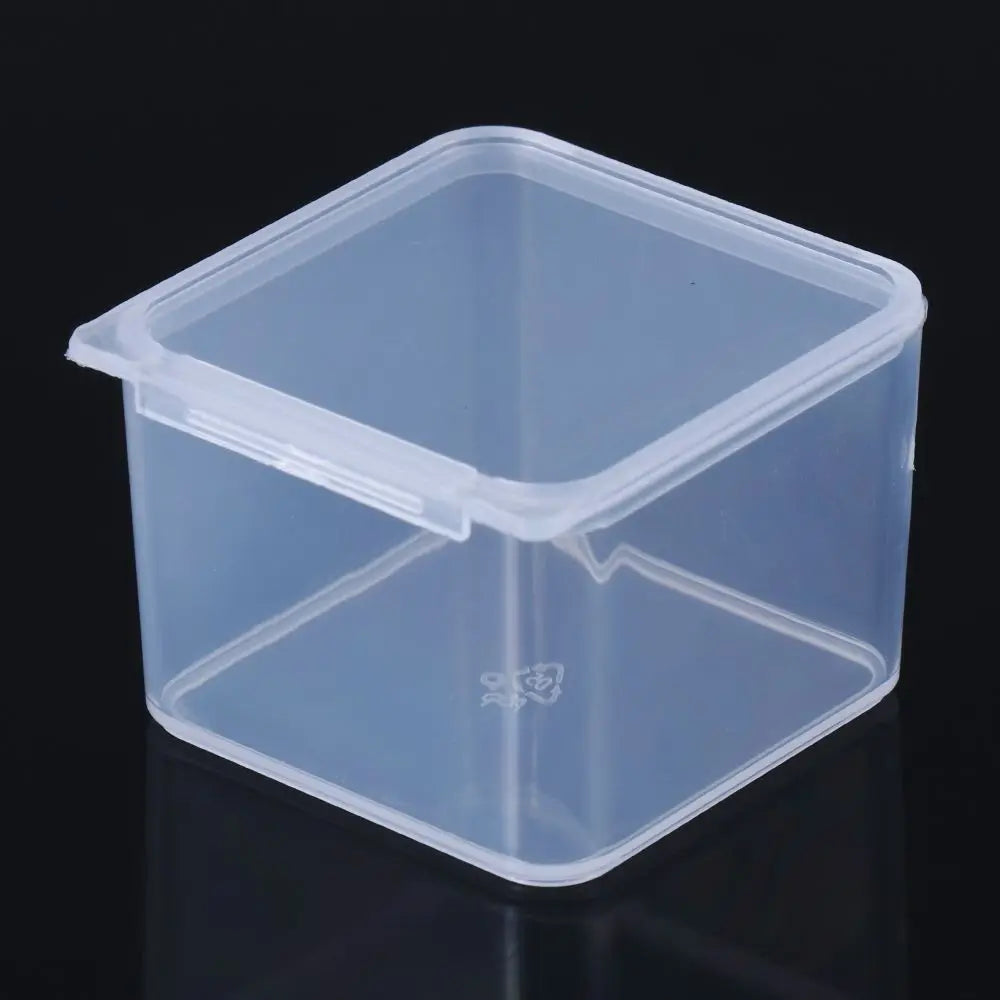 1Pcs Plastic Transparent Storage Box Small Items Sundries Jewelry Organizer Case Beads Container Pill Chip Box Tools Accessories