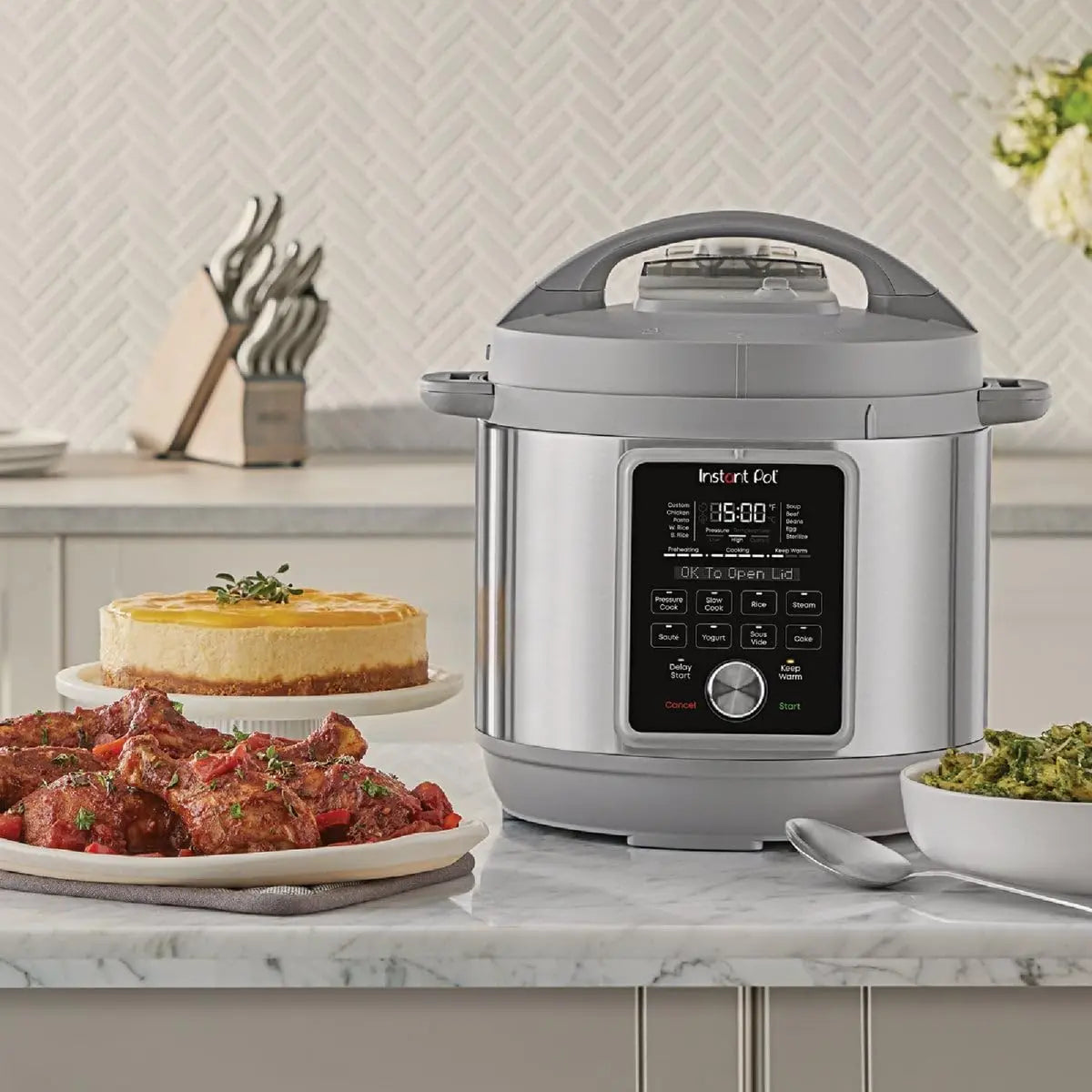 Plus, 8-Quart Whisper Quiet 9-in-1 Electric Pressure Cooker, Slow Rice Cooker, Steamer, Sauté, Yogurt Maker, Warmer & Sterilizer