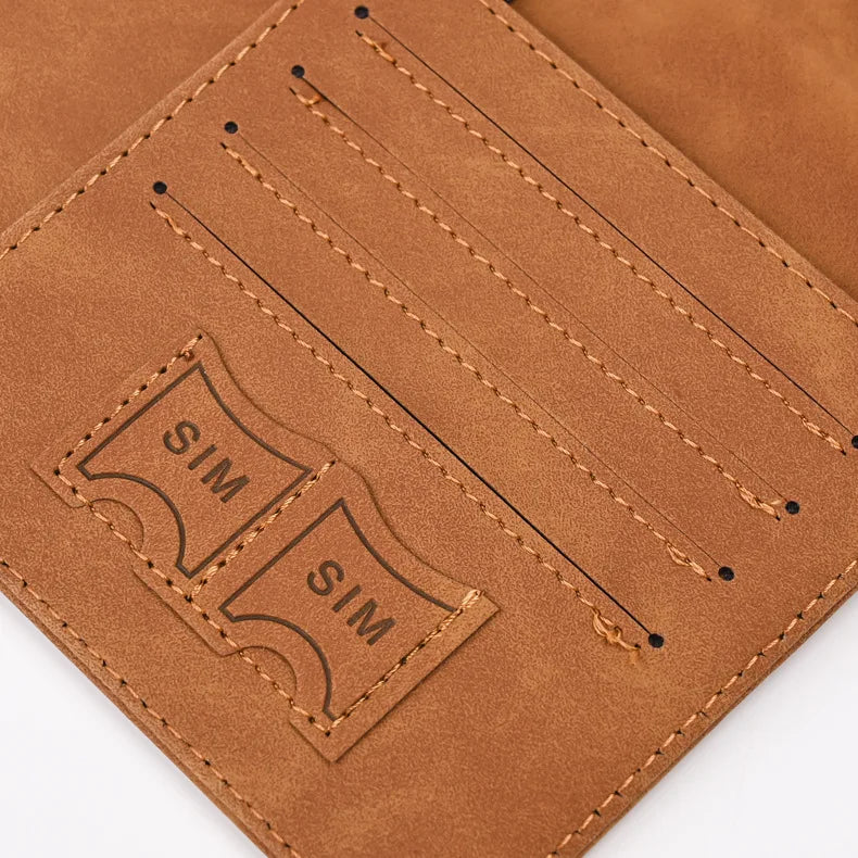 Leather Passport Holder Travel Wallet with ID Credit Card Slot PU Leather Passport Covers Case RFID Blocking Passport Protector