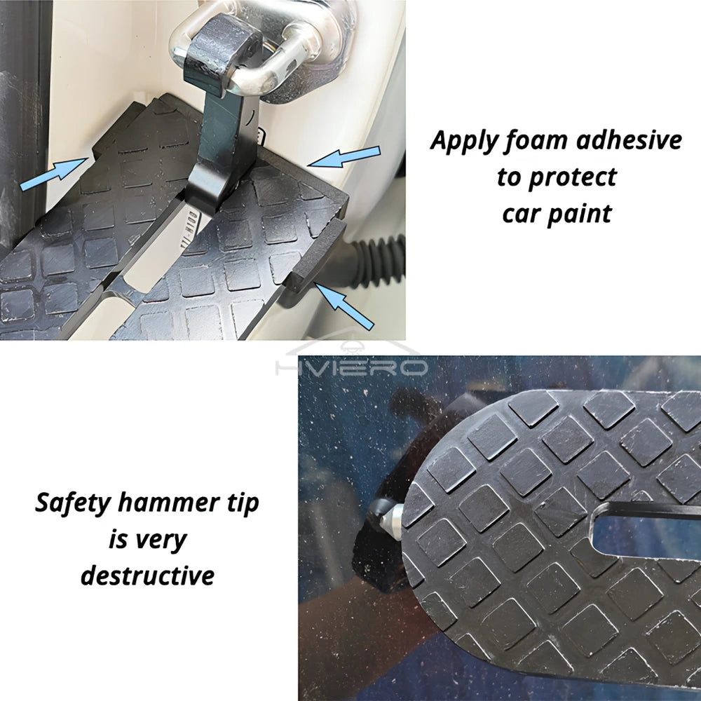 Auto Foldable Car Roof Rack Door Step Multifunction Universal Latch Hook Foot Pedal Aluminium Alloy Safety Accessories Kickstand