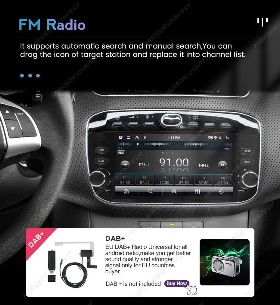 6.2 inch Carplay Android Auto Car Radio For Fiat Linea Punto EVO line 2012-2015 Multimedia Video Player GPS Stereo Head Unit RDS