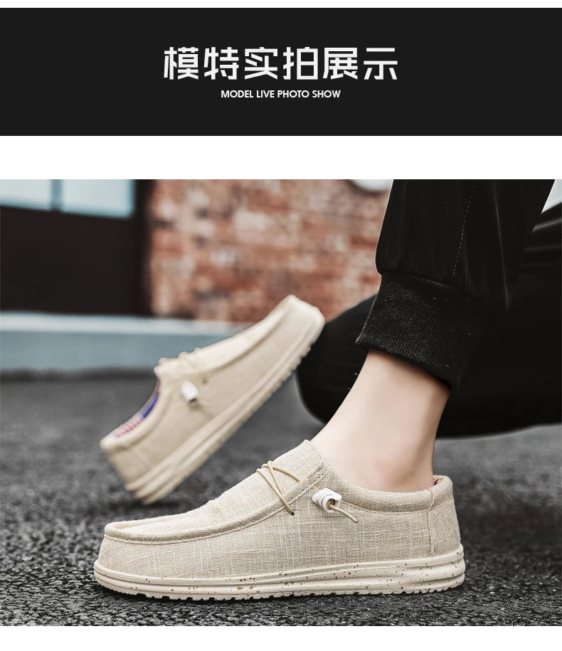 Men's Mesh Loafers Autumn Mens Vulcanized Shoes Breathable Lightweight HikingOutdoor Sports Shoes Zapato Abierto Scarpa Aperta