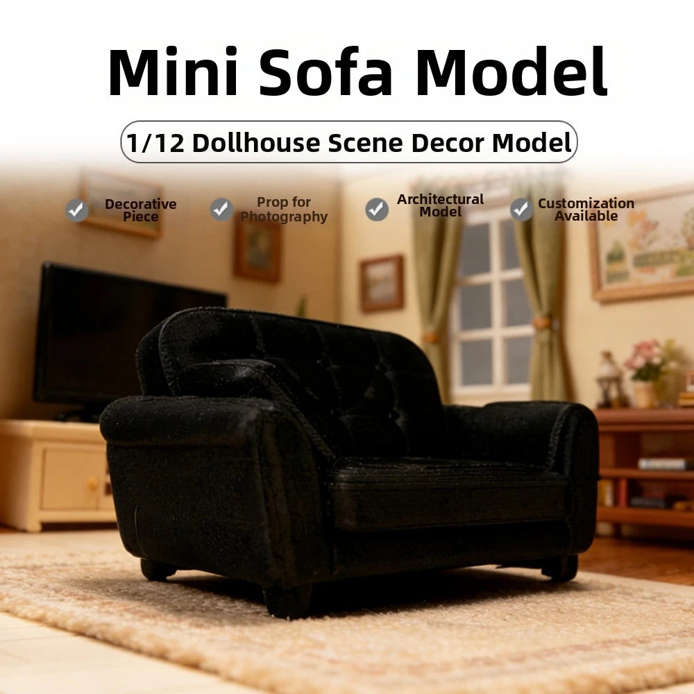 New 1:12 Dollhouse Simulation Sofa Mini Multistyles Living Room Furniture Pretend Play