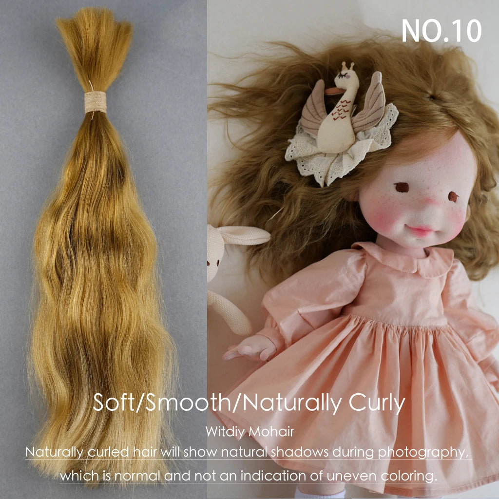 witdiy/23-26cm/mohair doll hair/organic hair/mohair hair bundles/Schengen hair/reborn doll wig/Blythe hair/mohair wig