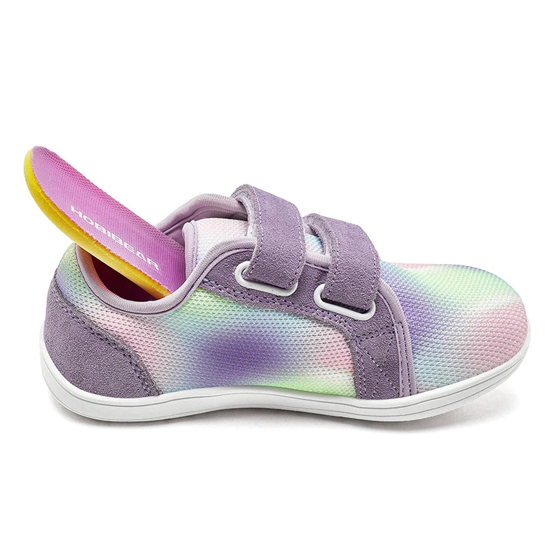 HOBIBEAR Boys Girls Barefoot Shoes Hook Loop Wide Toe Sneakers Mesh Lightweight Breathable Shoes(Toddler/Little/Big Kid)