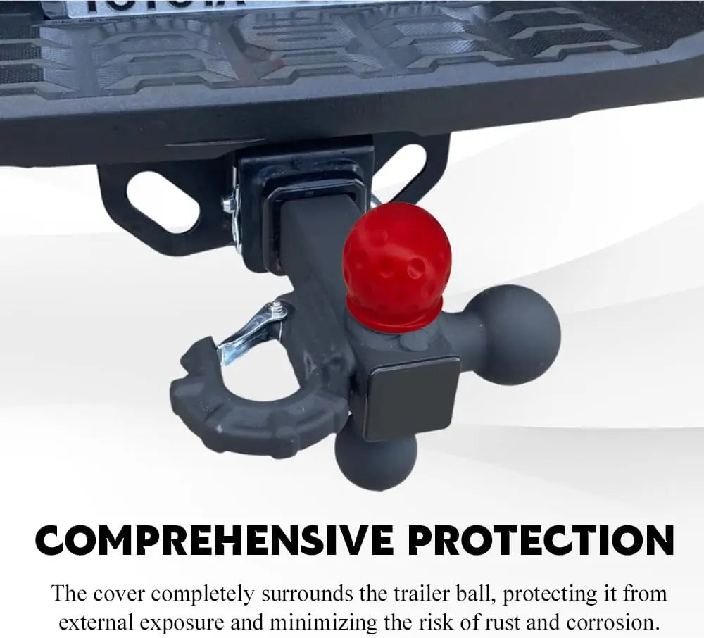 4pcs Universal 55MM Tow Bar Ball Cover Cap Trailer Ball Cover Tow Bar Cap Hitch Trailer Towball Protect Car Accessories