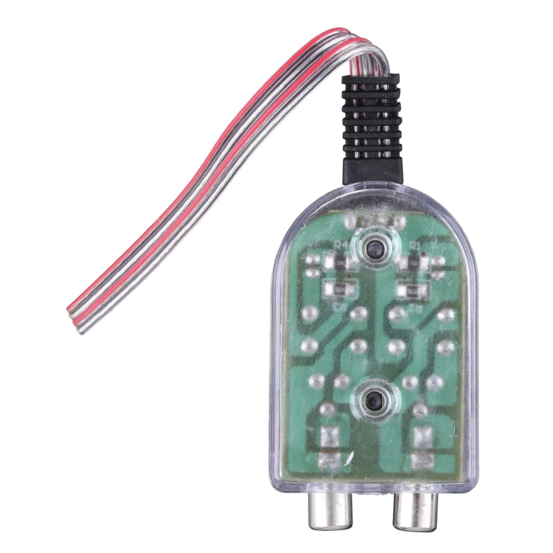 Car Stereo  12V RCA Speaker Amplifier High To Low Level Line Output Converter Adapter Wiring Adjustable Auto Part
