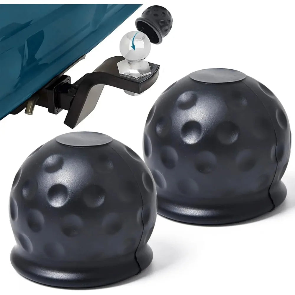 4pcs Universal 55MM Tow Bar Ball Cover Cap Trailer Ball Cover Tow Bar Cap Hitch Trailer Towball Protect Car Accessories