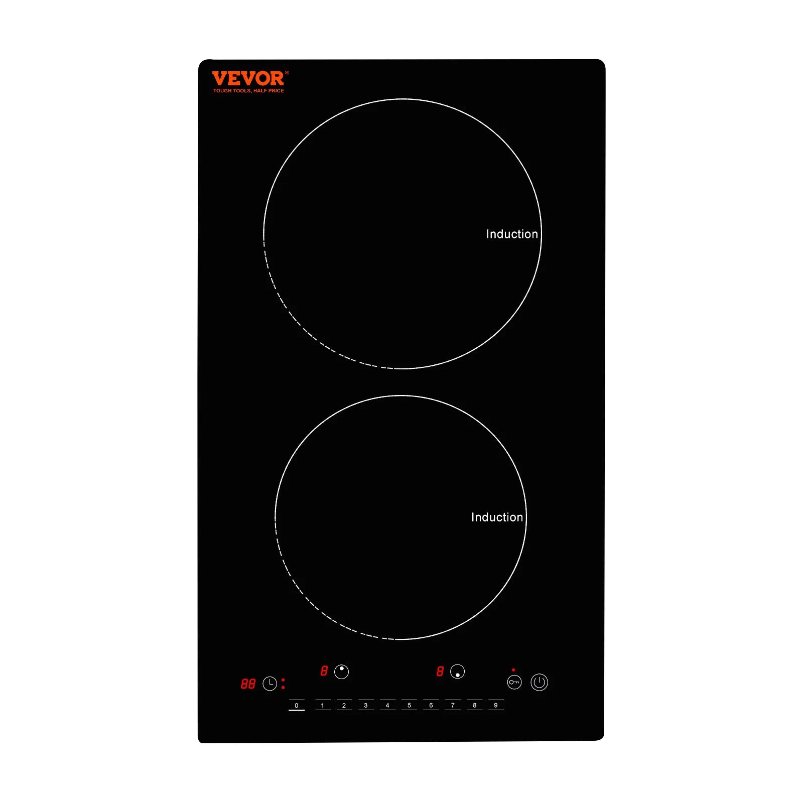 SucceBuy 2 Burners Electric Induction Cooktop Stove Hob Built-in Burner Cooker Sensor Touch Control Magnetic Cooker Hot Plate