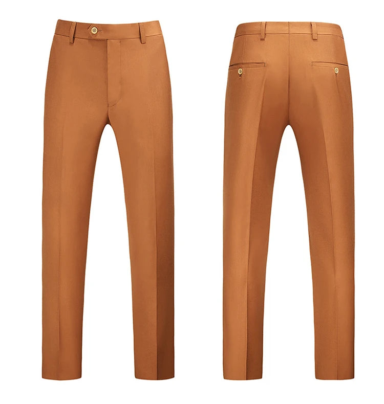 Men Dress Pants Solid Color Slim Fit Business Casual Office Wedding Formal Trousers High Quality Men Clothing Suit Pants 29-40
