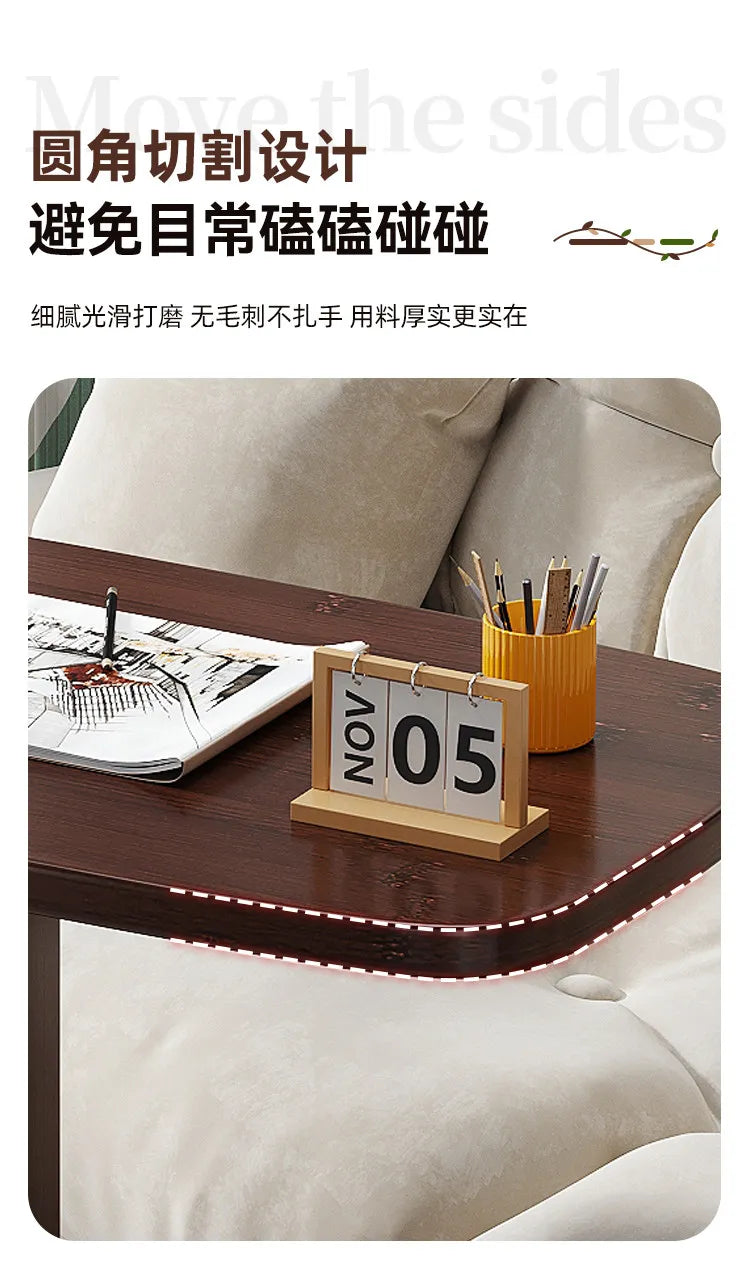 Office Desks Wooden Side Table Floor Side Tall Sofa Coffee Table Study Retro Table Basse Salon Furniture For Living Room