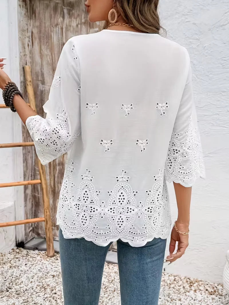 Temperament Loose Woman Shirt Fashion Casual Blouse Elegant long Sleeve Woman Shirt Holiday Weekend Top