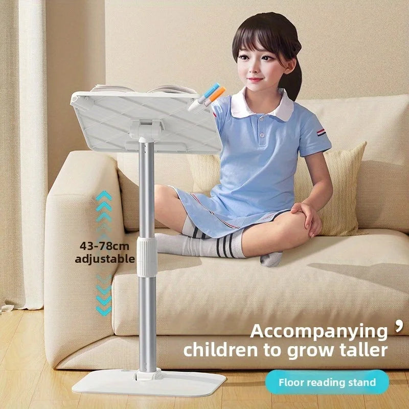 Adjustable Aluminum Reading Stand Height Angle Free Adjust Floor Book Holder Gift Wholesale Reading Desk with Telescopic Rod