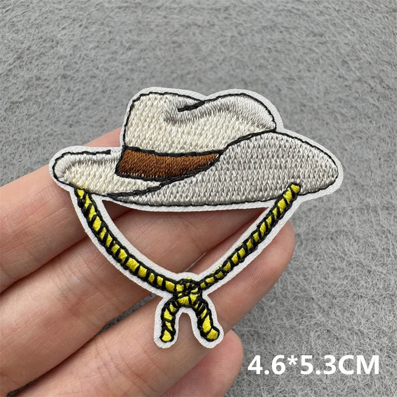 Western Cowboy Embroidered Patches DIY Boots Horse Patch For Clothing Iron On Patches Jackets Backpack Hats Sew Badges Patches