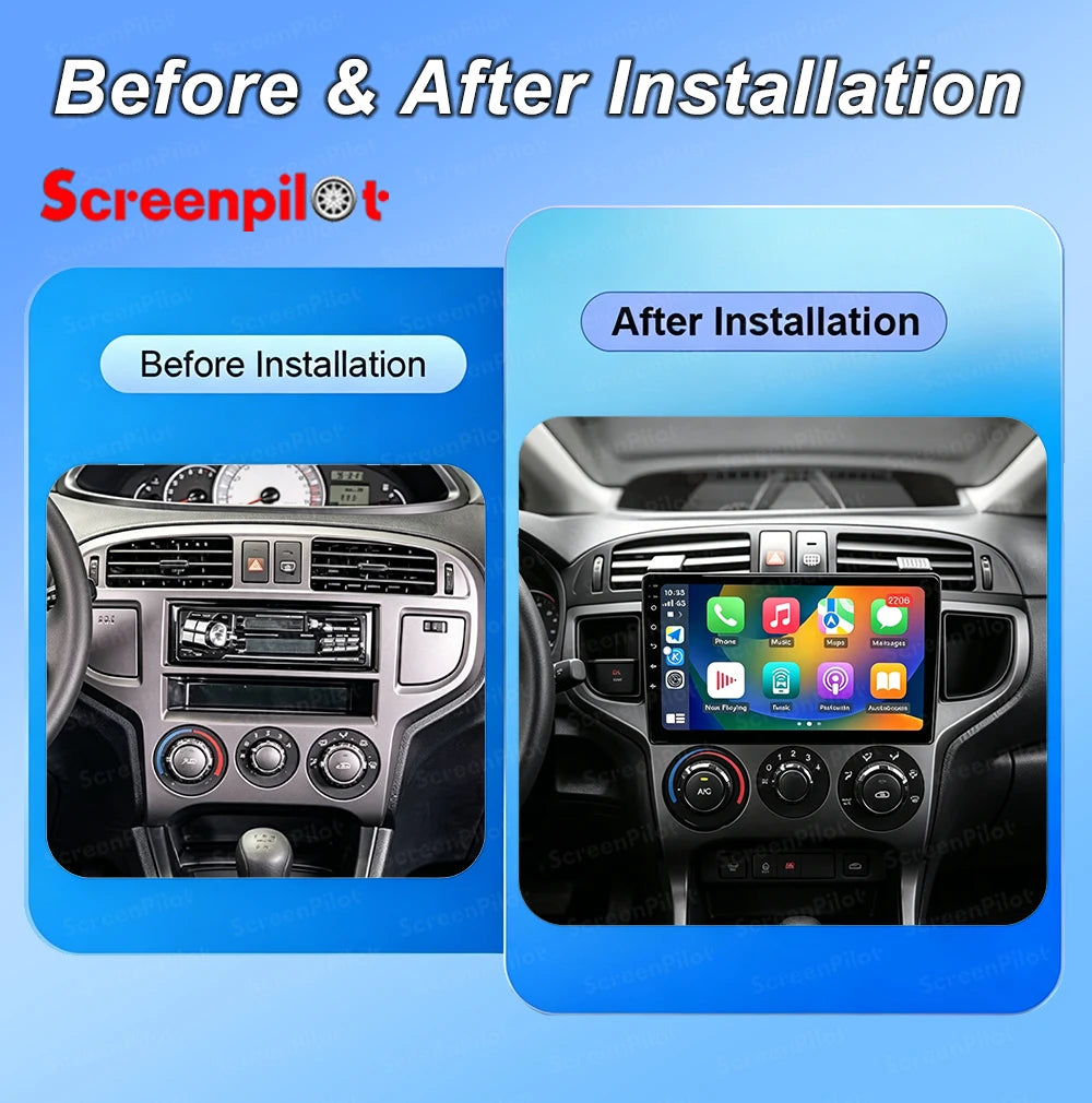 Android 16 For Hyundai Matrix 2001-2010 Car Radio Stereo Head Unit Multimedia Video Player GPS Navigation 2K QLED 9 Inch 5G RDS