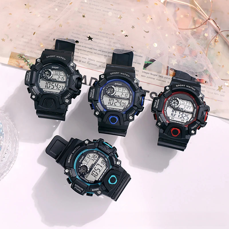 Male and female sports electronic watch, children's fashion alarm clock, student watch