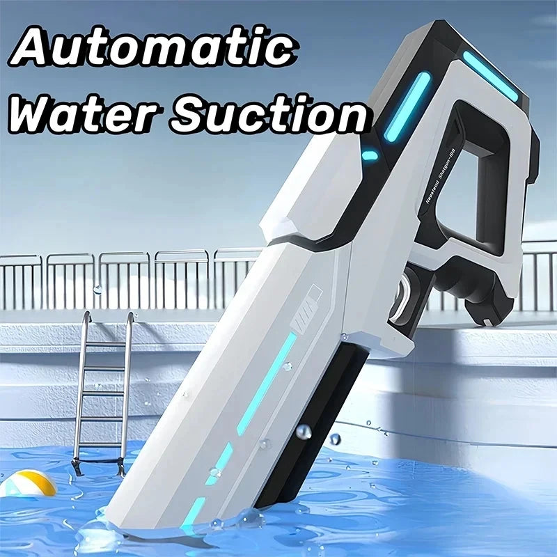 Electric Water Blaster Gun Children Automatic Water Pistol WaterGun with Led Light Summer Outdoor Game Party Toy for Adults Kids