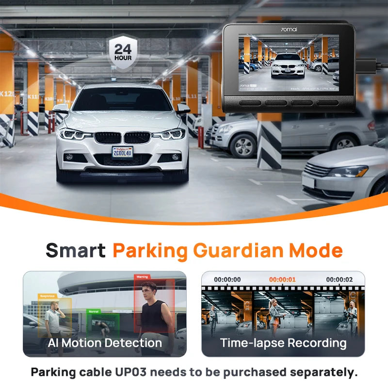 70mai 4K Dash Cam A810 Front Rear Set Suppor 4G Module LTE UP04 Remote Control GPS ADAS Car DVR 70mai A810 Car DVR