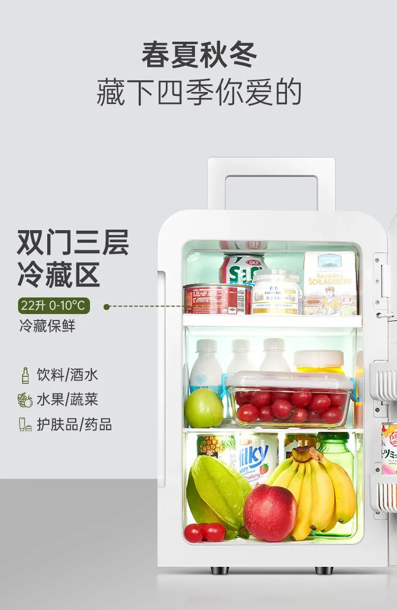 12V\110V\220V New Mini Refrigerator for Home Office Car Compact and Portable with Cooling Freezing WWC
