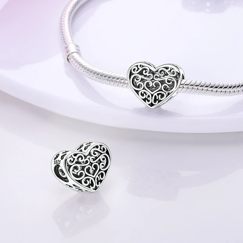 925 Sterling Silver Charms Beads Pendant Tree of Life Dog Elephant Love Heart Charm Fit Original Bracelet DIY Women Jewelry Gift