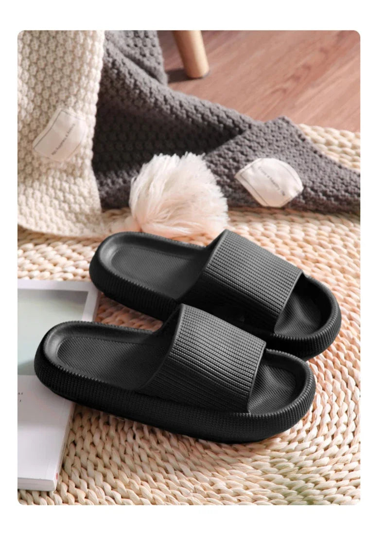 Slippers EVA Sandals Slippers Simple Men Women Wear Thick-Soled Non-Slip Summer Quarters Bathroom Shower  Indoor Home Casual