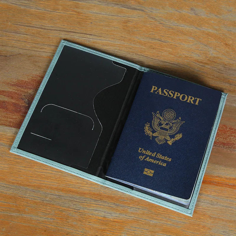 Lover The World Map Passport Cover Hot Stamping Simple Plane Women Men Travel Passport  Case Holder Fashion Wedding Gift