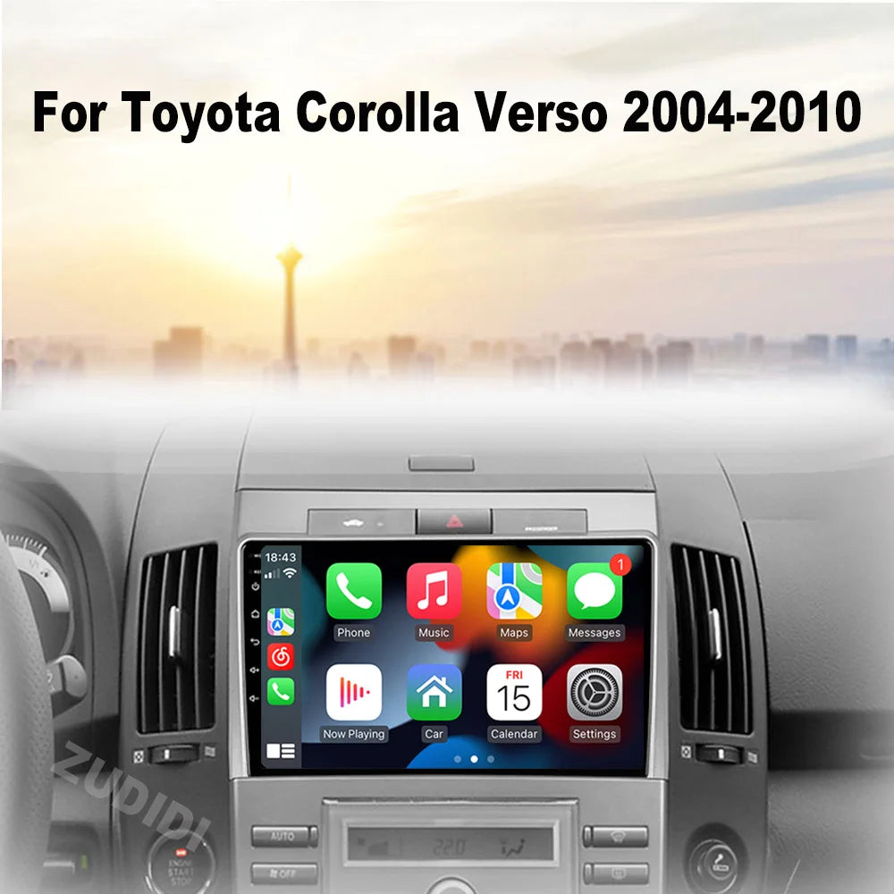 Car Radio Multimedia Player For Toyota Corolla Verso 2004-2009 2 Din 4G Carplay Wifi Navigation GPS Android Autoradio Head Unit