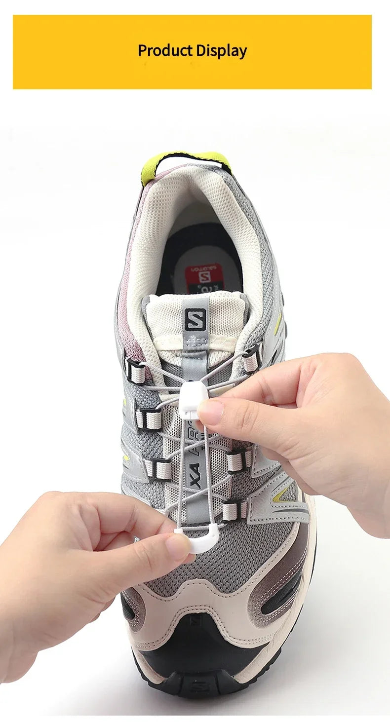 Fashion No Tie Shoelaces Outdoor Running Sneakers Laces Round Tennis Shoe Laces Without Ties Adult Kids Shoelace Shoes Accesorie