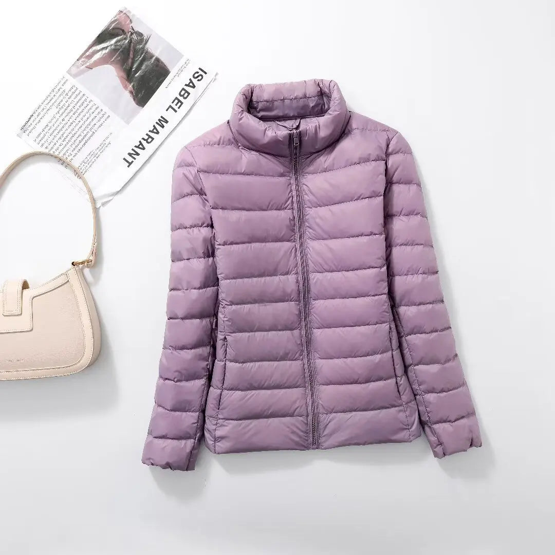 Women Spring Jacket Fashion Short Ultra Lightweight Packable Puffer Coats 15 Colors Female Down Warm Korean Slim Fit Parkas 5XL