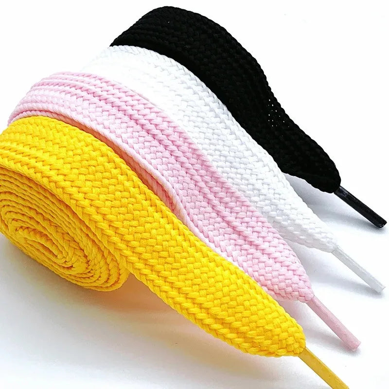 New 2cm wide fashion laces men and women sneakers flat shoes casual shoes lace length 100/120/140/160cm shoelace 18 color