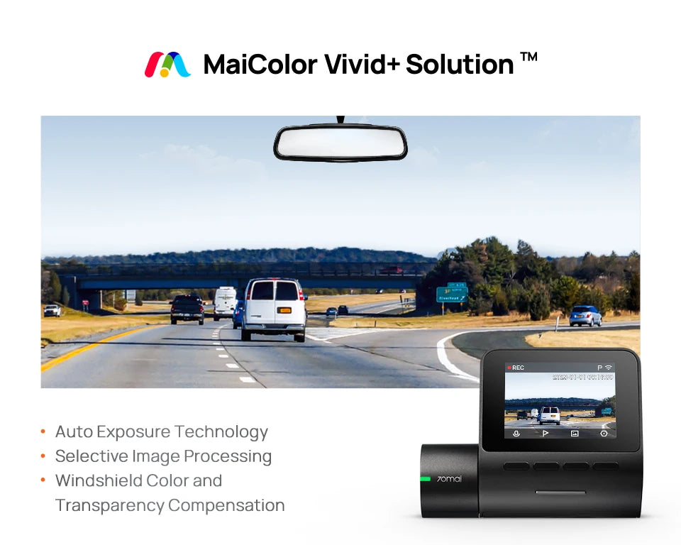Global 70mai Dash Cam A200 Dual-channel Record 1080P HDR 2'' IPS Screen 24H Parking Monitor Car DVR 70mai A200 WIFI APP 130° FOV