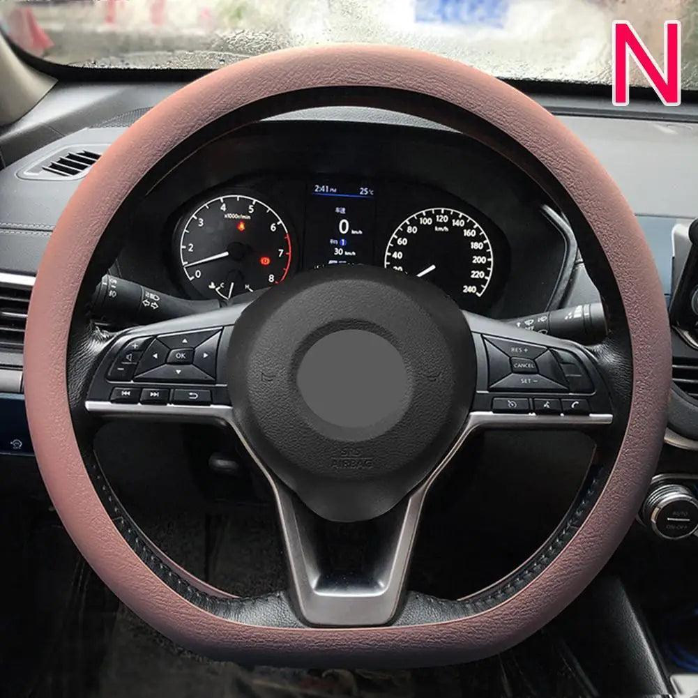 19 Color Car Silicone Steering Wheel Cover For Summer Fashion Sweat Absorbent Non-slip Handle Cover General DIY Parts