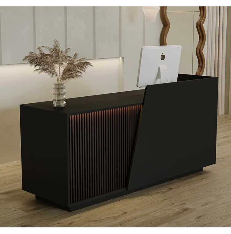 Customized Professional Reception Counter Simple Design Style Reception Desk Creative Storage Theke Empfang Office Furniture