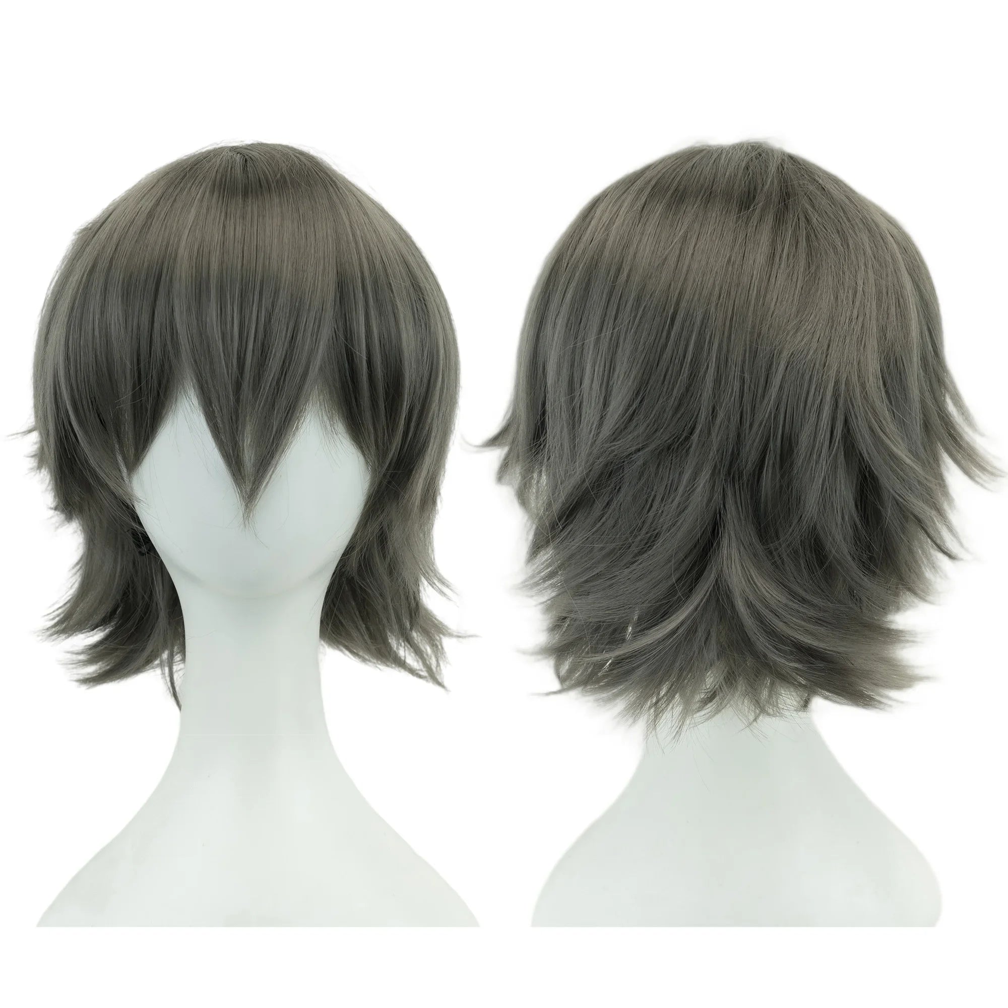 Synthetic Unisex 12 Inches Short Cosplay Hair Party BOB Wigs with Bangs Pink Blonde Orange Halloween Costume Lolita Wig