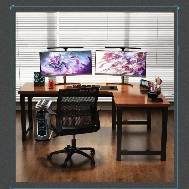 47 in Computer Desk with Drawer, Storage Cabinet Shelve, L Shape Home Office Reversible Study Table, Wood Executive Writing Desk