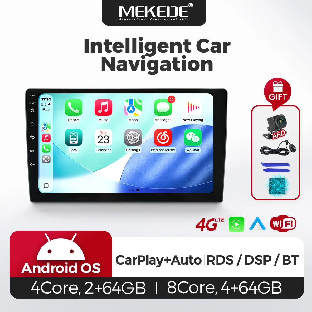 MEKEDE 9/10inch Universal Android 2 Din Car Radio for Volkswagen Skoda Toyota Nissia Carplay Auto Multimedia Player BT Head Unit