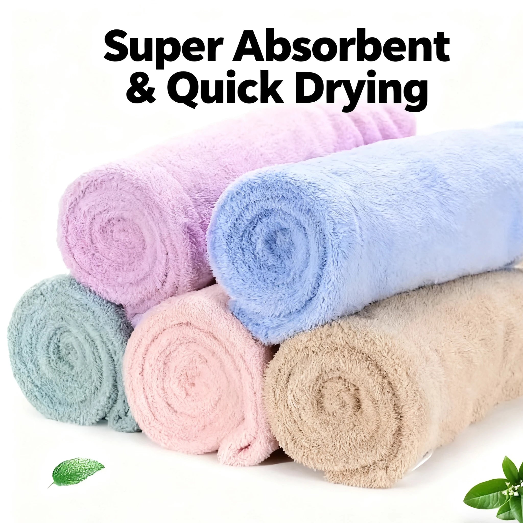 Ultra-Absorbent Coral Fleece Hair Towel Wraps with Button Closure - Quick-Dry, Soft, and Stylish Hair Drying Caps for Women