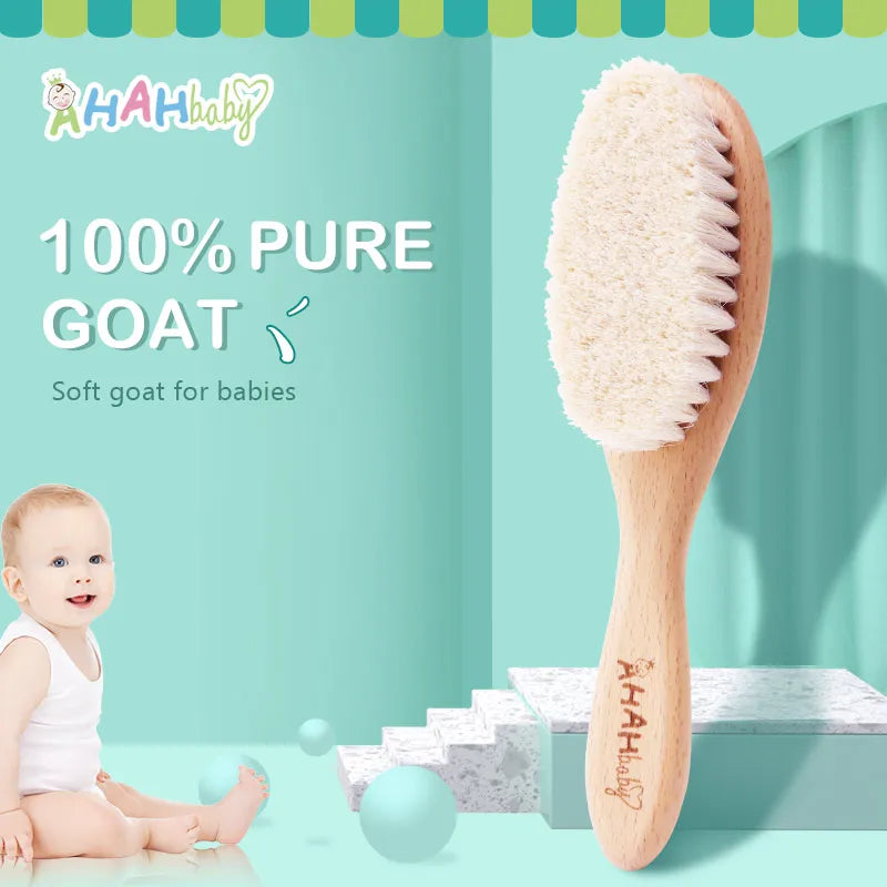 Baby Hair Brush for Hair Personalized Baby Brush Soft Goat Bristle Kids Hair Brush Newborn Hair Comb for Care